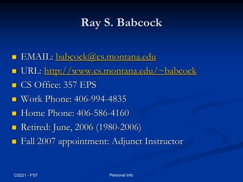 Ray S. Babcock