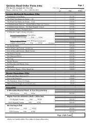 Quinlan Road Order Form (USA) - Loreena McKennitt