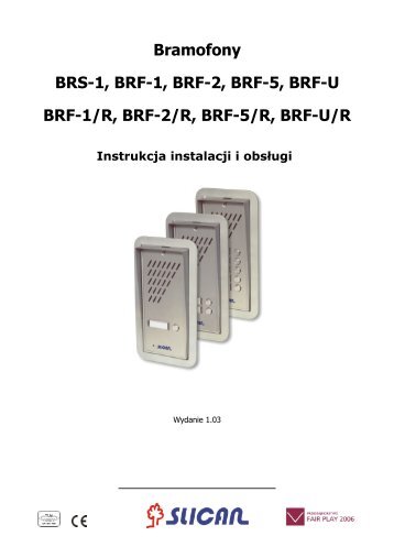Bramofony BRS-1, BRF-1, BRF-2, BRF-5, BRF-U BRF-1/R ... - Slican
