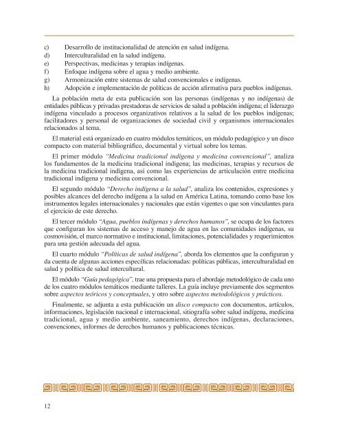 Salud indÃ­gena y derechos humanos. Manual de contenidos - IIDH