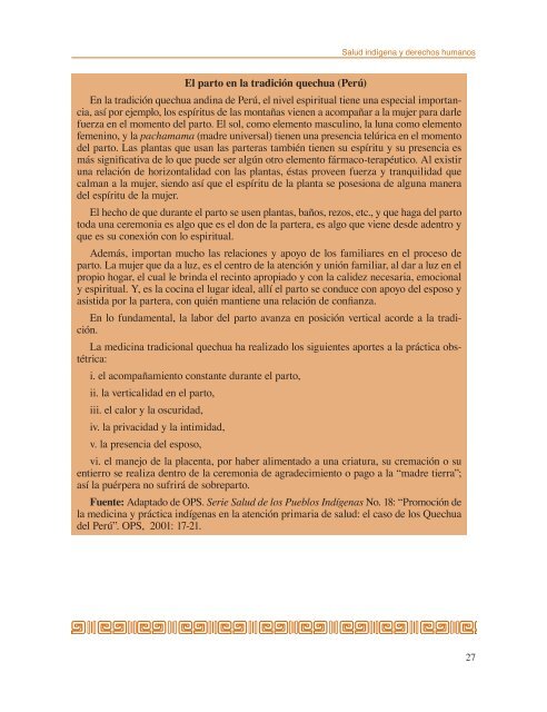 Salud indÃ­gena y derechos humanos. Manual de contenidos - IIDH