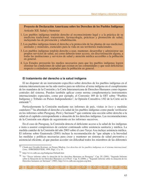 Salud indÃ­gena y derechos humanos. Manual de contenidos - IIDH
