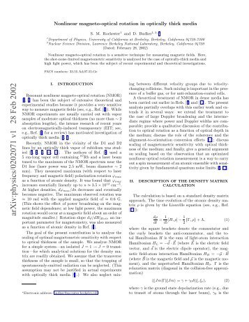 Nonlinear magneto-optical rotation in optically thick media