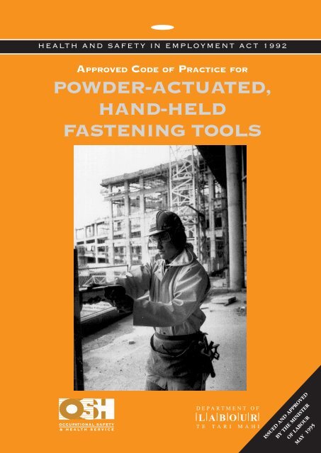 Powder-Actuated Hand-Held Fastening Tools ... - Business.govt.nz