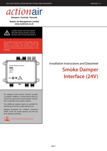 Smoke Damper Interface (24V) - Actionair