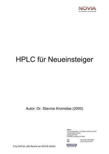 HPLC fÃ¼r Neueinsteiger (PDF, 997 KB) - bei NOVIA