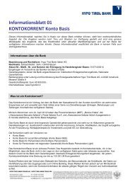 Informationsblatt 01 KONTOKORRENT Konto Basis