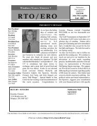 new rto/ero members