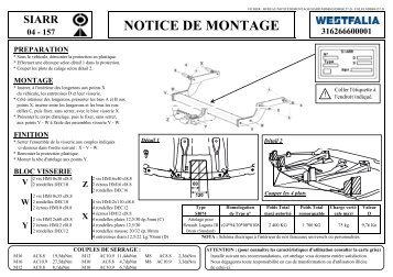 NOTICE DE MONTAGE - WESTFALIA-Automotive GmbH