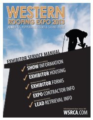 roofing expo 2013 - Western States Roofing Contractors Association