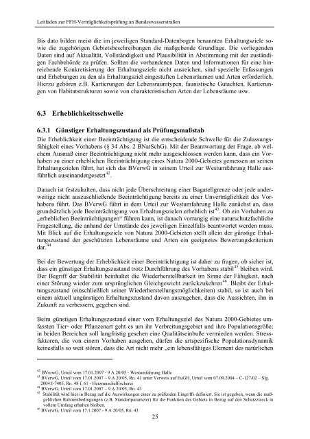 Leitfaden zur FFH-Verträglichkeitsprüfung an Bundeswasserstraßen