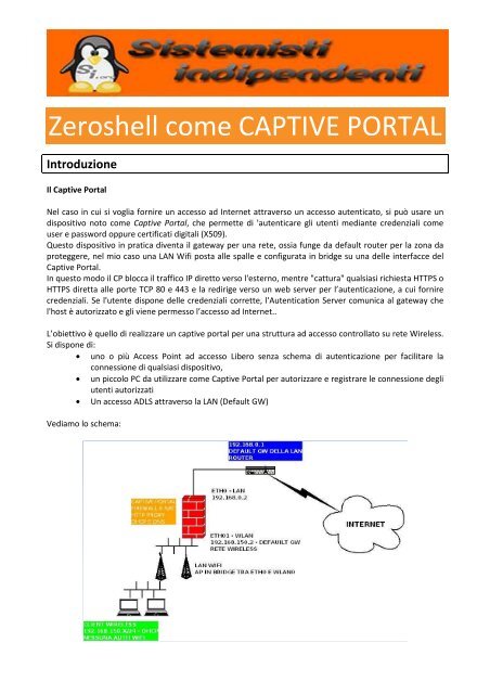 Zeroshell come CAPTIVE PORTAL - Paolo PAVAN