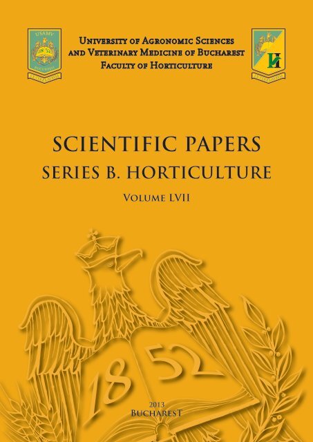 Scientific Papers Series B Horticulture