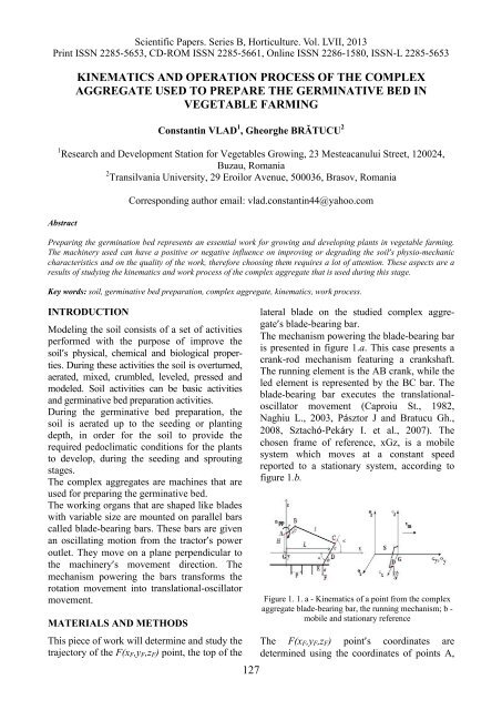 Scientific Papers Series B Horticulture