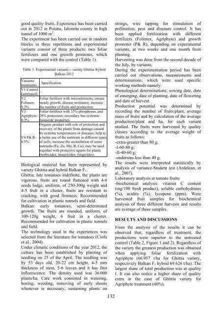 Scientific Papers Series B Horticulture