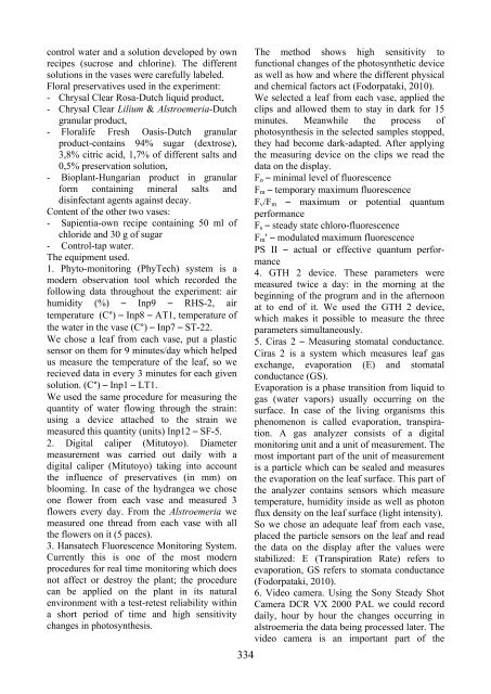 Scientific Papers Series B Horticulture