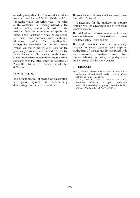 Scientific Papers Series B Horticulture