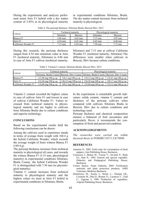 Scientific Papers Series B Horticulture