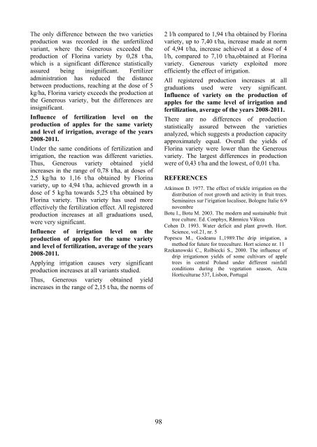 Scientific Papers Series B Horticulture