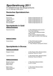 Sportlerehrung 2011 - VfL Waiblingen