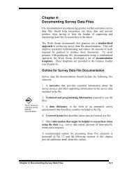 Chapter 4: Documenting Survey Data Files - ASPE