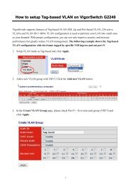 How to setup Tag-based VLAN on VigorSwitch G2240 - Draytek