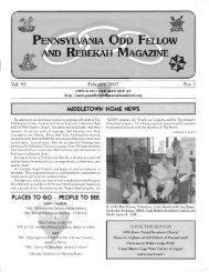 Feb - Grand Lodge of Pennsylvania, Independent Order of Odd ...