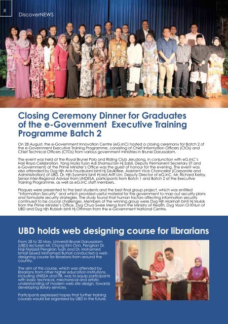 Seventh issue . July - September 2012 - Universiti Brunei Darussalam