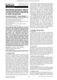 Nematode parasites reduce carotenoid-based signalling in male red ...