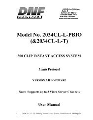 2034CL-L-PBIO, Vs.3.0, 300 Clip Instant Access ... - DNF Controls