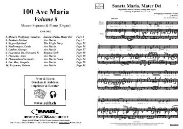 Ave Maria - Editions Marc Reift