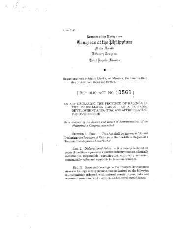 Republic Act No. 10561, May 17, 2013 - Official Gazette of the ...