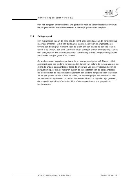 "Handreiking zorgplan" PDF document | 16 pagina's - Rijksoverheid.nl