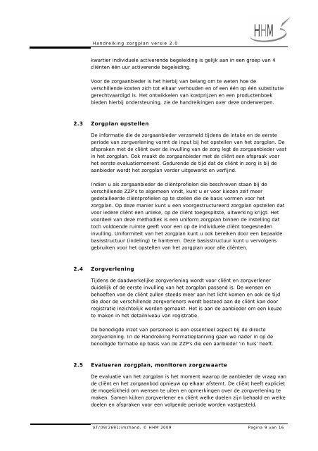 "Handreiking zorgplan" PDF document | 16 pagina's - Rijksoverheid.nl