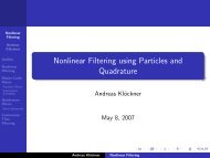Nonlinear Filtering using Particles and Quadrature - Andreas KlÃ¶ckner