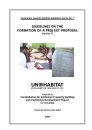 guidelines on the formation of a project proposal - UN HABITAT