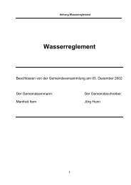 Wasserreglement - Gemeinde Riniken