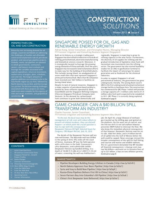 construction solutions - FTI Consulting