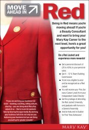Being in Red means you're moving ahead! If you're a ... - Mary Kay