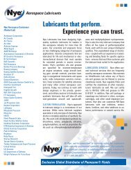 Aerospace Products Overview - Nye Lubricants, Inc.