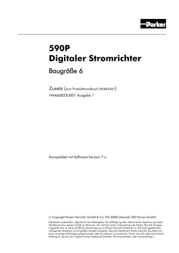 590P Digitaler Stromrichter - Parker Hannifin GmbH
