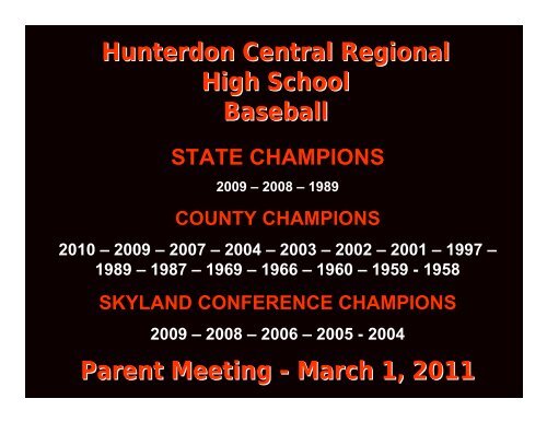 March 1, 2011 - Hunterdon Central Regional High School