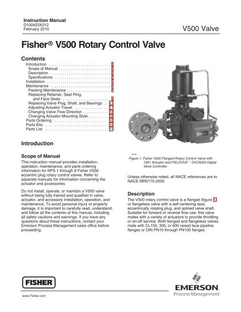 Fisher V500 Rotary Control Valve