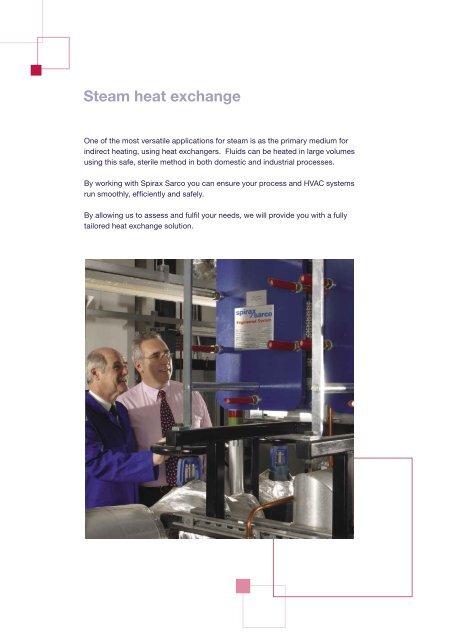 Steam heat exchange solutions - Spirax Sarco