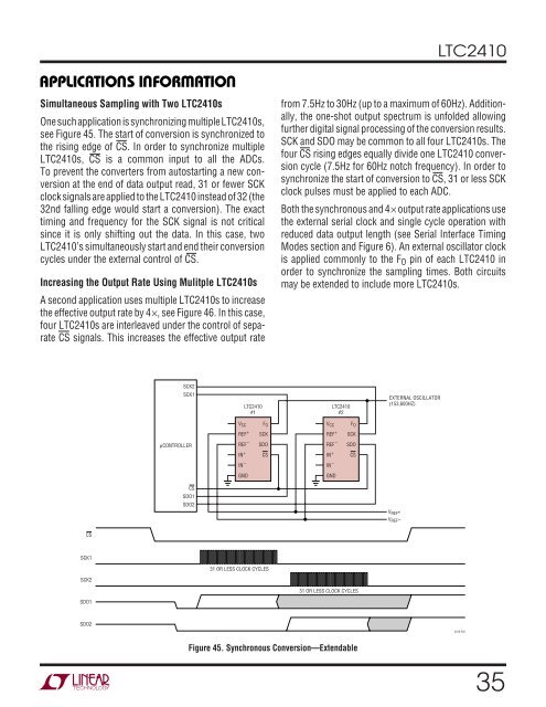 LTC2410 24-Bit No Latency âÎ£TM ADC with Differential Input and ...