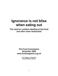 Ignorance Is Not Bliss When Eating Out - The Food Commission