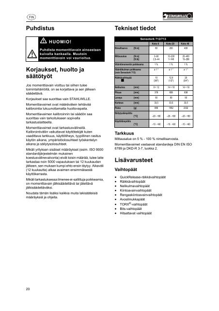 Sensotork 712 713 FIN.pdf - Wihuri Oy Tekninen Kauppa
