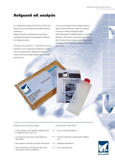 Refguard oil analysis - Sabroe