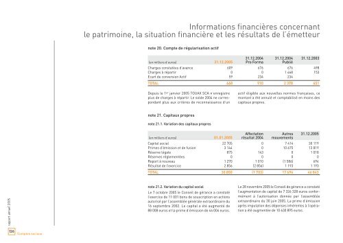 Rapport annuel 2005 - touax group