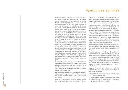 Rapport annuel 2005 - touax group